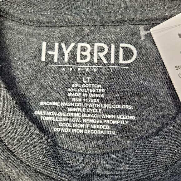 NWT Single All The Way Men's Hybrid Charcoal Heather T-shirt size LT - Picture 5 of 7